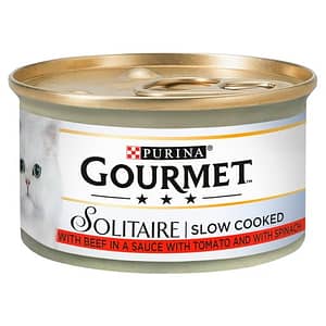 Gourmet Solitaire Beef in Tomato Sauce Cat Food 85g x 12
