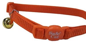 07001 A SSO12 .38 x 12 in. Adjustable Breakaway Cat Collar, Orange