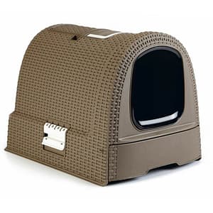 Curver - Hooded Cat Litter Box 51x38.5x39.5 cm Mocca 400461 - Brown