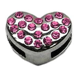 0.37 in. Slider Puffy Heart Charm, Pink