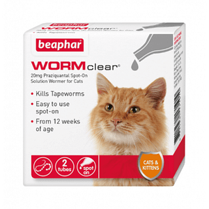 Beaphar WORMclear Cat Worming Pipettes 2 Pipettes