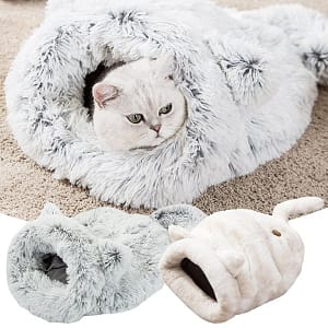 cat beds & furniture 1pc funny soft pet bed house mats deep sleep sleeping bag pad kennel litter warm nest cave