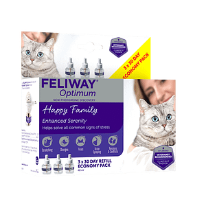 Feliway Optimum Cat Calming Diffuser Refill 48ml x 3 SAVER PACK