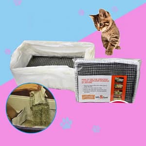 cat beds & furniture 10pcs/lot reusable mat bed pad feces filter cats sifting tray liners elastic kitten hygienic litter box