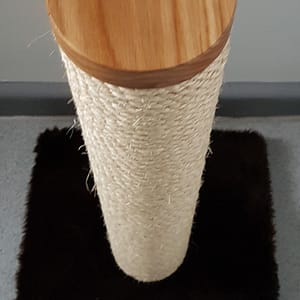 13cm Wide | Large Cat Scratch Post With White Oak Top