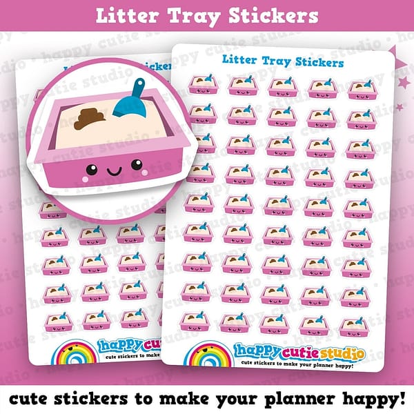 45 Litter Tray/Poop/Pet/Cat/Dog Planner Stickers