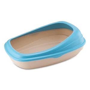 Beco Bamboo Cat Litter Tray Blue - One Size