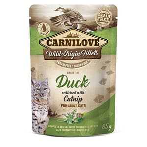 Carnilove Duck with Catnip Adult Cat Food Pouches - 24 x 85g